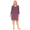 Plus Size Cuddl Duds® Essentials Long Sleeve Sleepshirt -Casual Wear & Sleepwear - Cuddl Duds 2594845 Plum