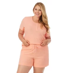 Plus Size Cuddl Duds Essentials Pajama Tee & Pajama Boxers Sleep Set 7 Plus Size Cuddl Duds Essentials Pajama Tee & Pajama Boxers Sleep Set -Casual Wear & Sleepwear - Cuddl Duds 3034455 ALT2