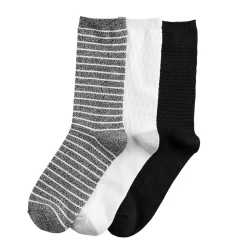 Women's Cuddl Duds® Everyday 3-pack Crew Socks -Casual Wear & Sleepwear - Cuddl Duds 4143262 ALT2