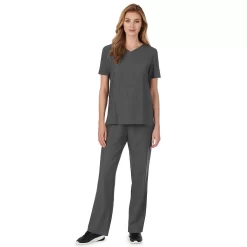 Women's Cuddl Duds® Scrubs Classic V-Neck Top -Casual Wear & Sleepwear - Cuddl Duds 4317894 ALT3