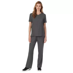 Petite Cuddl Duds® Scrubs Classic V-Neck Top -Casual Wear & Sleepwear - Cuddl Duds 4317900 ALT2
