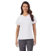 Petite Cuddl Duds® Scrubs Classic V-Neck Top 2 Petite Cuddl Duds® Scrubs Classic V-Neck Top -Casual Wear & Sleepwear - Cuddl Duds 4317900 White