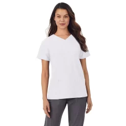 Women's Missy Cuddl Duds® Scrubs V-neck Top With 3 Pockets