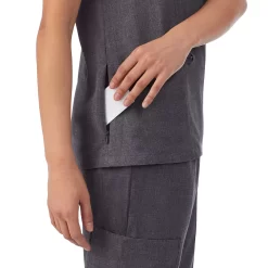 Petite Cuddl Duds® Scrubs V-Neck Top With 3 Pockets -Casual Wear & Sleepwear - Cuddl Duds 4320369 ALT4