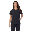 Petite Cuddl Duds® Scrubs V-Neck Top With 3 Pockets -Casual Wear & Sleepwear - Cuddl Duds 4320369 Black