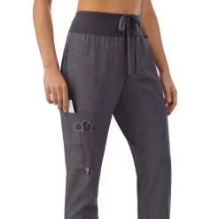 Petite Cuddl Duds® Scrubs Jogger Pants With 3 Pockets -Casual Wear & Sleepwear - Cuddl Duds 4320447 ALT2