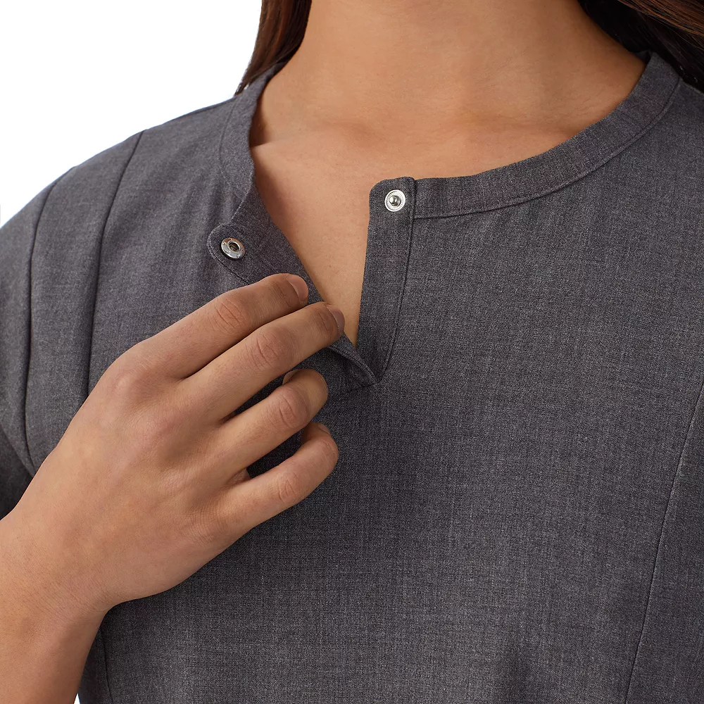 Women's Cuddl Duds® Scrubs Henley Top With 2 Pockets 5 Women's Cuddl Duds® Scrubs Henley Top With 2 Pockets - Image 3