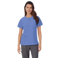 Women's Cuddl Duds® Scrubs Henley Top With 2 Pockets