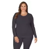Plus Size Cuddl Duds® Under Scrubs Crewneck Top -Casual Wear & Sleepwear - Cuddl Duds 4321151 Charcoal