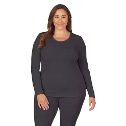 Plus Size Cuddl Duds® Under Scrubs Crewneck Top