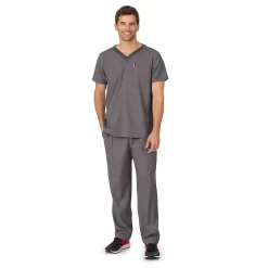Men's Cuddl Duds® Scrubs Classic V-Neck Top With Pockets -Casual Wear & Sleepwear - Cuddl Duds 4509824 ALT2