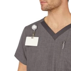 Men's Cuddl Duds® Scrubs Classic V-Neck Top With Pockets -Casual Wear & Sleepwear - Cuddl Duds 4509824 ALT4