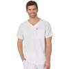 Men's Cuddl Duds® Scrubs Classic V-Neck Top With Pockets -Casual Wear & Sleepwear - Cuddl Duds 4509824 White