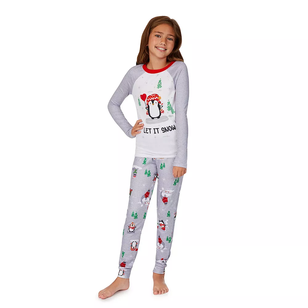 Girls 4-12 Jammies For Your Families® Penguin & Friends Raglan Pajama Set By Cuddl Duds® 4 Girls 4-12 Jammies For Your Families® Penguin & Friends Raglan Pajama Set By Cuddl Duds® - Image 2
