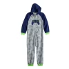 Boys 4-16 Cuddl Duds Hooded One-Piece Pajamas -Casual Wear & Sleepwear - Cuddl Duds 5587774 Navy
