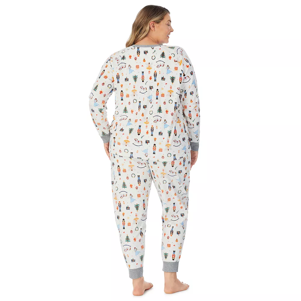 Plus Size Cuddl Duds® Velour Fleece V-Neck Pajama Top And Banded Bottom Pajama Pants Sleep Set 4 Plus Size Cuddl Duds® Velour Fleece V-Neck Pajama Top And Banded Bottom Pajama Pants Sleep Set - Image 2