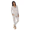 Maternity Cuddl Duds® Velour Fleece V-Neck Pajama Top & Pajama Jogger Pants Sleep Set -Casual Wear & Sleepwear - Cuddl Duds 5590673 Cream Nutcracker