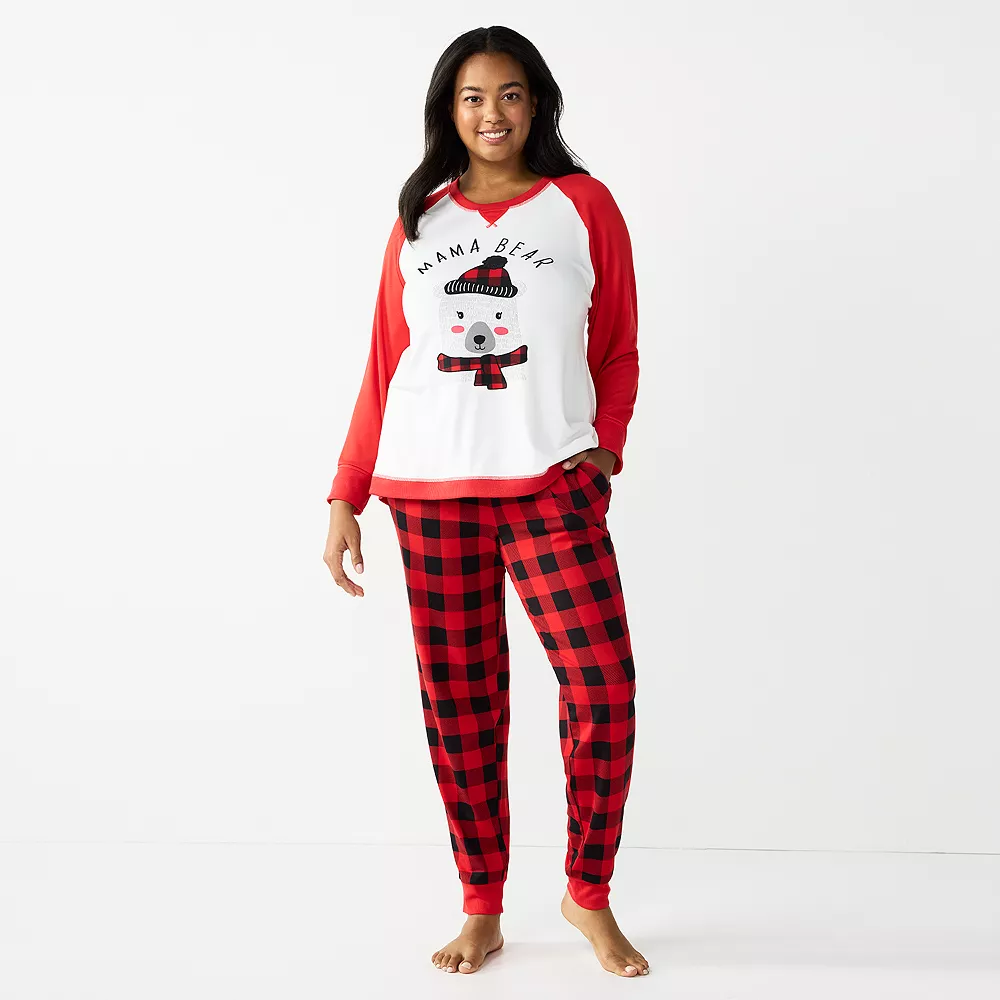 Plus Size Jammies For Your Families® Beary Cool "Mama Bear" Pajama Set By Cuddl Duds® 2 Plus Size Jammies For Your Families® Beary Cool "Mama Bear" Pajama Set By Cuddl Duds®