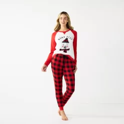 Petite Jammies For Your Families® Beary Cool "Mama Bear" Pajama Set By Cuddl Duds® -Casual Wear & Sleepwear - Cuddl Duds 5601553 ALT2