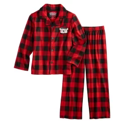 Kids 4-14 Jammies For Your Families® Beary Cool Buffalo Check Pajama Set By Cuddl Duds®