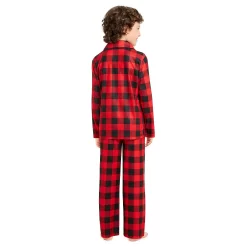 Kids 4-14 Jammies For Your Families® Beary Cool Buffalo Check Pajama Set By Cuddl Duds® -Casual Wear & Sleepwear - Cuddl Duds 5618793 ALT2