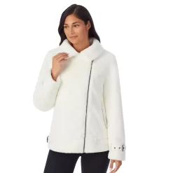Women's Cuddl Duds Fleece Faux-Fur Moto Jacket 10 Women's Cuddl Duds Fleece Faux-Fur Moto Jacket -Casual Wear & Sleepwear - Cuddl Duds 5624948 ALT2