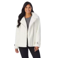 Women's Cuddl Duds Fleece Faux-Fur Moto Jacket 11 Women's Cuddl Duds Fleece Faux-Fur Moto Jacket -Casual Wear & Sleepwear - Cuddl Duds 5624948 ALT3