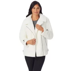 Women's Cuddl Duds Fleece Faux-Fur Moto Jacket 12 Women's Cuddl Duds Fleece Faux-Fur Moto Jacket -Casual Wear & Sleepwear - Cuddl Duds 5624948 ALT4