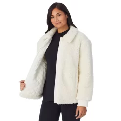 Women's Cuddl Duds Sherpa Bomber Jacket 11 Women's Cuddl Duds Sherpa Bomber Jacket -Casual Wear & Sleepwear - Cuddl Duds 5624950 ALT3