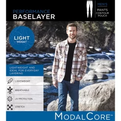Men's Cuddl Duds® Lightweight ModalCore Performance Baselayer Pants -Casual Wear & Sleepwear - Cuddl Duds 5647788 ALT99