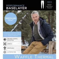 Men's Cuddl Duds® Midweight Waffle Thermal Performance Baselayer Pants -Casual Wear & Sleepwear - Cuddl Duds 5647792 ALT99