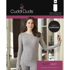 Women's Cuddl Duds® Soft Knit Long Sleeve Crewneck Top -Casual Wear & Sleepwear - Cuddl Duds 5668718 ALT5