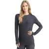 Women's Cuddl Duds® Soft Knit Long Sleeve Crewneck Top -Casual Wear & Sleepwear - Cuddl Duds 5668718 Dark Charcoal