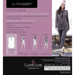 Women's Cuddl Duds® Ultra Cozy Long Sleeve Cowlneck Tunic Top -Casual Wear & Sleepwear - Cuddl Duds 5669135 ALT99