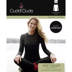 Women's Cuddl Duds® Softwear With Stretch Long Sleeve Crewneck Top -Casual Wear & Sleepwear - Cuddl Duds 5671441 ALT98