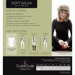 Women's Cuddl Duds® Softwear With Stretch Long Sleeve Crewneck Top -Casual Wear & Sleepwear - Cuddl Duds 5671441 ALT99