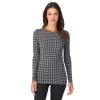 Women's Cuddl Duds® Softwear With Stretch Long Sleeve Crewneck Top -Casual Wear & Sleepwear - Cuddl Duds 5671441 Tonal Buffalo