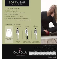 Women's Cuddl Duds® Softwear With Stretch Long Sleeve V-Neck Top 9 Women's Cuddl Duds® Softwear With Stretch Long Sleeve V-Neck Top -Casual Wear & Sleepwear - Cuddl Duds 5671463 ALT99