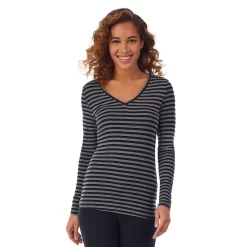 Women's Cuddl Duds® Softwear With Stretch Long Sleeve V-Neck Top