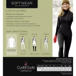 Women's Cuddl Duds® Softwear With Stretch Long Sleeve Turtleneck -Casual Wear & Sleepwear - Cuddl Duds 5671465 ALT99