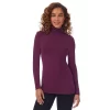 Women's Cuddl Duds® Softwear With Stretch Long Sleeve Turtleneck -Casual Wear & Sleepwear - Cuddl Duds 5671465 Grape