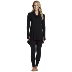 Women's Cuddl Duds® Softwear With Stretch Long Sleeve Cowlneck Tunic Top -Casual Wear & Sleepwear - Cuddl Duds 5671466 ALT4