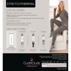 Women's Cuddl Duds® Stretch Thermal Leggings -Casual Wear & Sleepwear - Cuddl Duds 5673067 ALT99