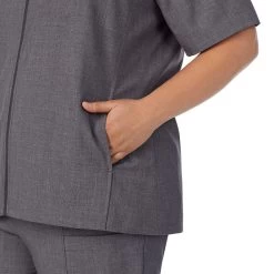 Plus Size Cuddl Duds® Scrubs 5-Pocket Lined Vest -Casual Wear & Sleepwear - Cuddl Duds 5737163 ALT2