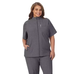 Plus Size Cuddl Duds® Scrubs 5-Pocket Lined Vest -Casual Wear & Sleepwear - Cuddl Duds 5737163 ALT4
