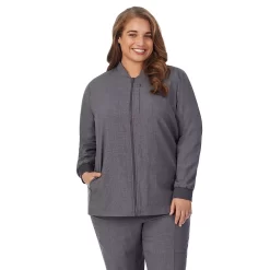Plus Size Cuddl Duds® Scrubs 5-Pocket Lined Jacket -Casual Wear & Sleepwear - Cuddl Duds 5737166 ALT4