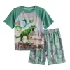 Boys 6-18 Cuddl Duds Dinos Tee & Shorts Pajama Set -Casual Wear & Sleepwear - Cuddl Duds 5754105