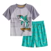 Boys 6-18 Cuddl Duds Skater Shark Tee & Shorts Pajama Set -Casual Wear & Sleepwear - Cuddl Duds 5754106