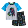 Boys 6-18 Cuddl Duds Space Gamer Tee & Shorts Pajama Set -Casual Wear & Sleepwear - Cuddl Duds 5754107