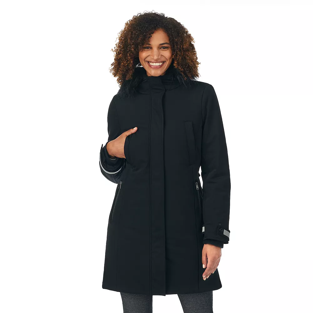 Women's Cuddl Duds Faux-Fur Hood Parka Coat 5 Women's Cuddl Duds Faux-Fur Hood Parka Coat - Image 3